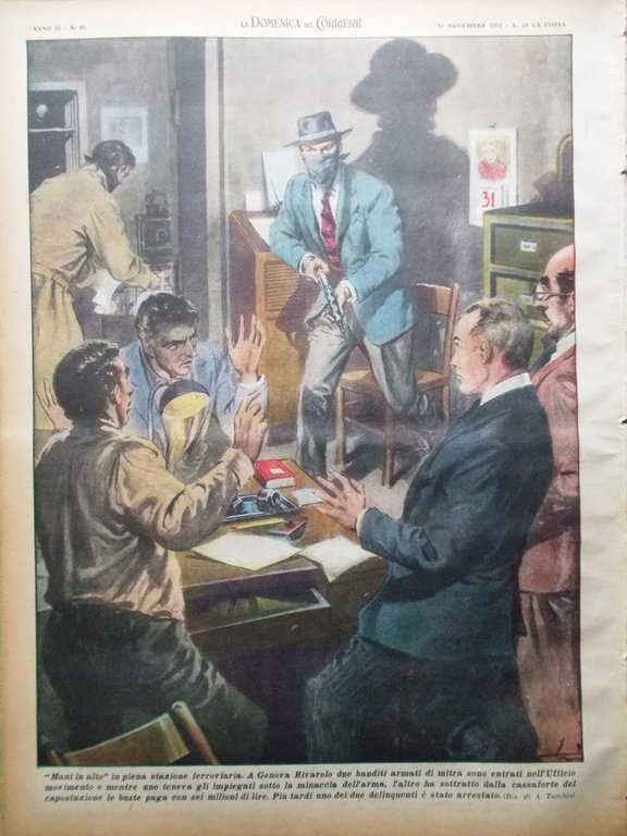 La Domenica del Corriere 11 Novembre 1951 Mostro Loch Ness …