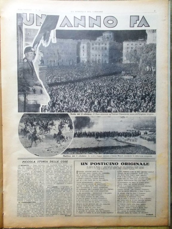 La Domenica del Corriere 11 Ottobre 1936 Ermete Zacconi Valcarenghi …