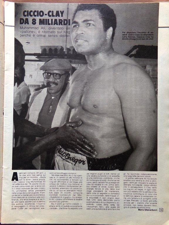 La Domenica del Corriere 11 Ottobre 1980 Cinema Clay Anwar …