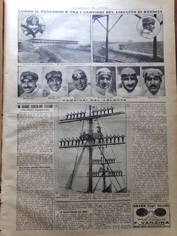 La Domenica del Corriere 11 Settembre 1921 Guerra Marocco Colajanni …