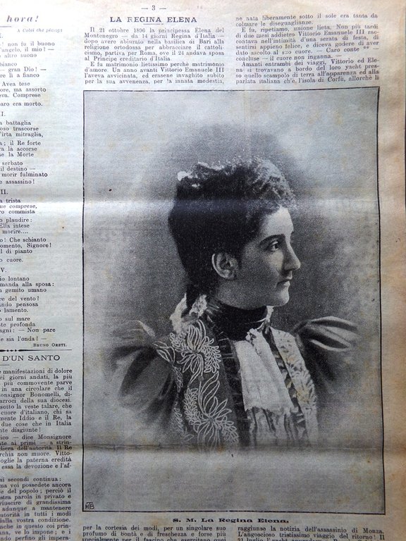 La Domenica del Corriere 12 Agosto 1900 Re Vittorio Emanuele …