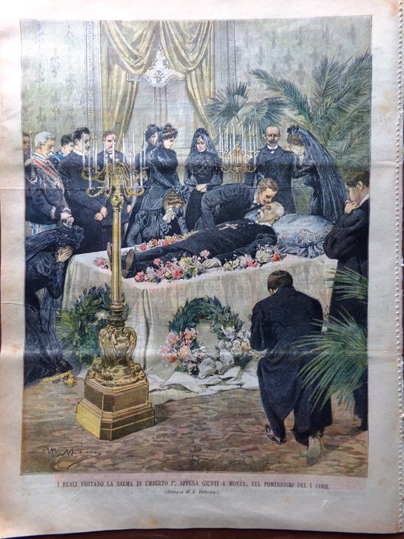 La Domenica del Corriere 12 Agosto 1900 Re Vittorio Emanuele …