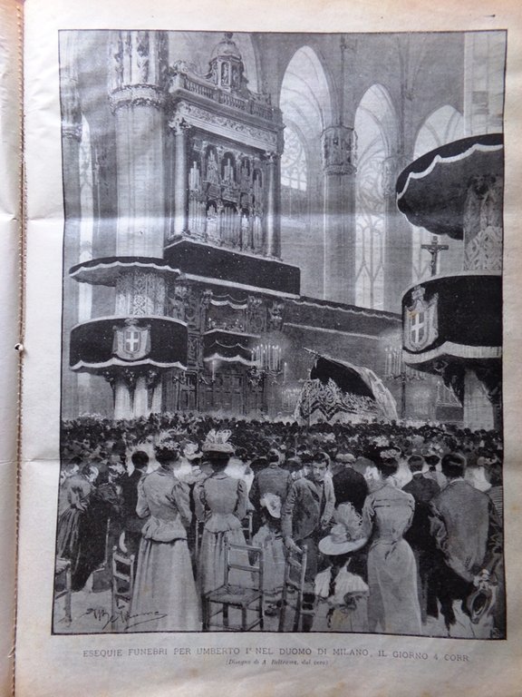 La Domenica del Corriere 12 Agosto 1900 Re Vittorio Emanuele …