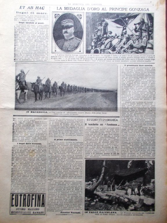 La Domenica del Corriere 12 Agosto 1917 WW1 Offensiva Fiandra …