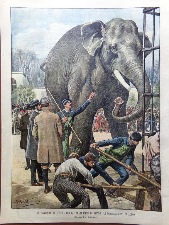 La Domenica del Corriere 12 Aprile 1903 Ottaiano Santos-Dumont Congresso …