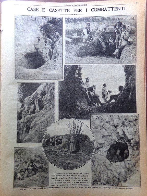 La Domenica del Corriere 12 Dicembre 1915 WW1 Alto Isonzo …