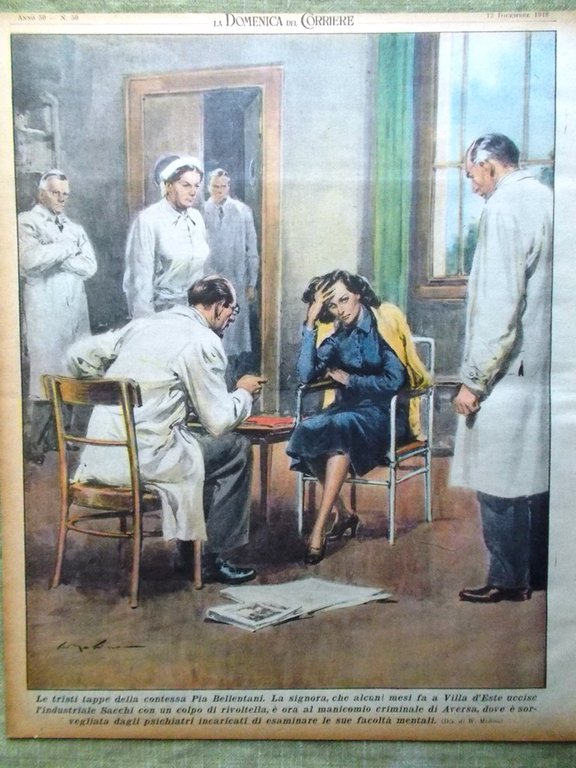 La Domenica del Corriere 12 Dicembre 1948 Stazione Termini Mao …