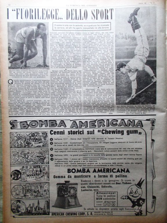 La Domenica del Corriere 12 Febbraio 1950 Drapal Faust Biografia …