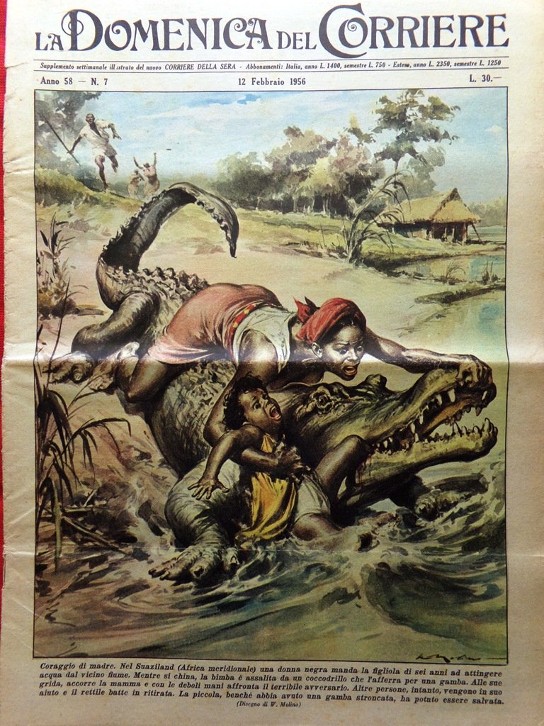 La Domenica del Corriere 12 Febbraio 1956 Vascelli Fantasma Renault …