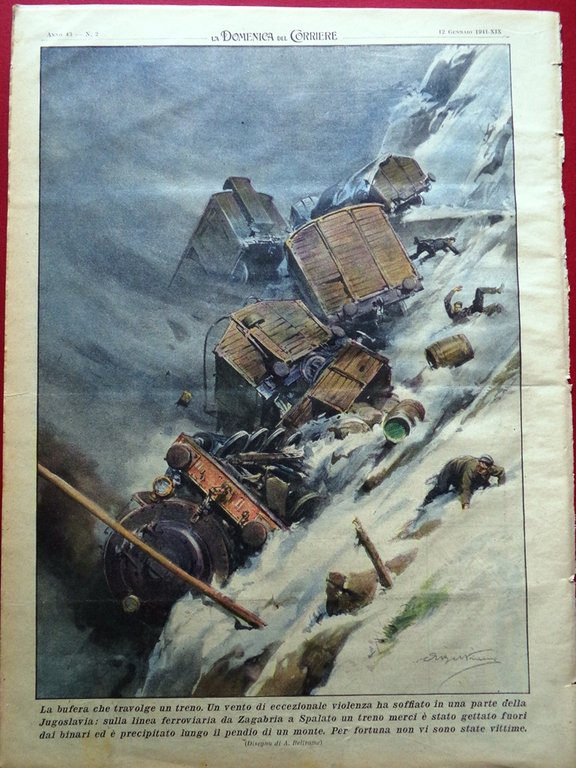La Domenica del Corriere 12 Gennaio 1941 WW2 Bombardamento a … | Immagine Gallery 3