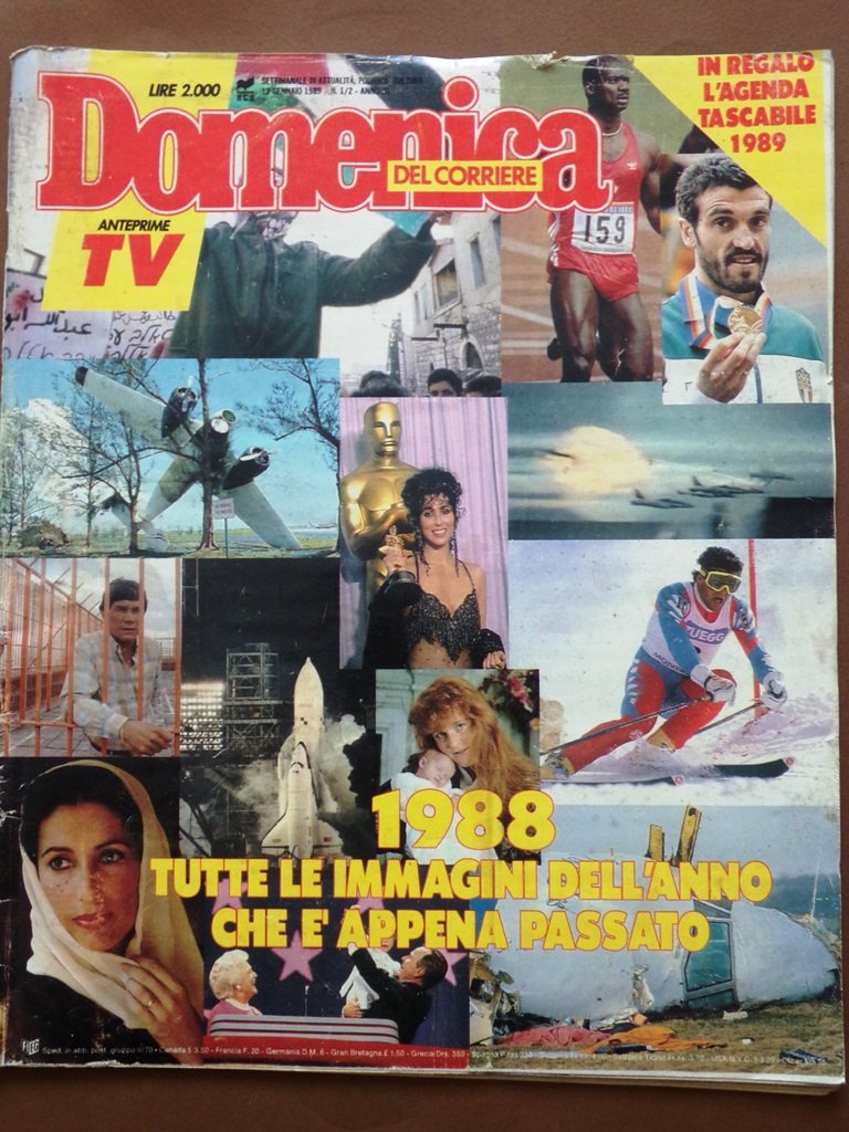 La Domenica del Corriere 12 Gennaio 1989 Ferrigno Manzù Selleck …