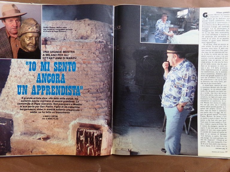 La Domenica del Corriere 12 Gennaio 1989 Ferrigno Manzù Selleck …