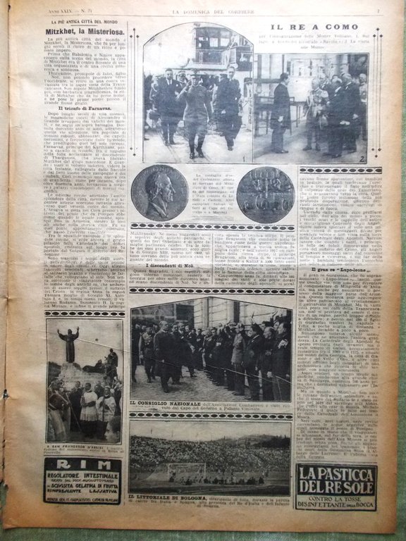 La Domenica del Corriere 12 Giugno 1927 Mtskheta Louisiana Re …