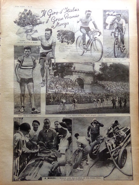 La Domenica del Corriere 12 Giugno 1932 Giro d'Italia Mar …