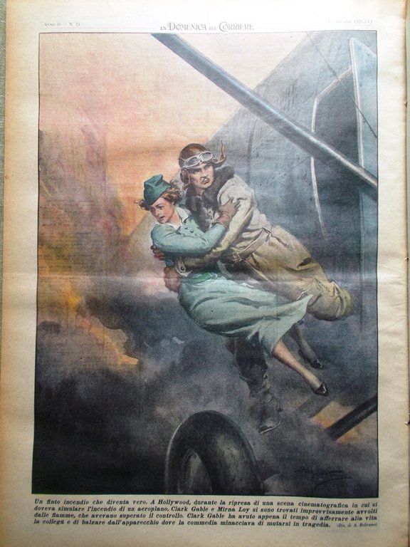 La Domenica del Corriere 12 Giugno 1938 Clark Gable Myrna … | Immagine Gallery 3