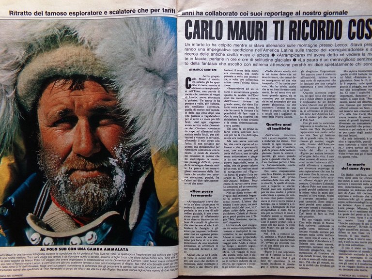 La Domenica del Corriere 12 Giugno 1982 Milan Mauri Schneider …