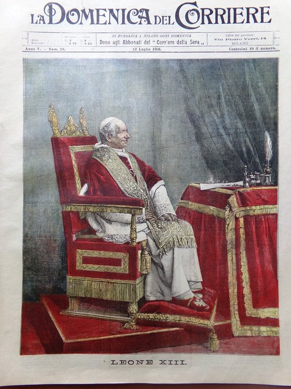 La Domenica del Corriere 12 Luglio 1903 Papa Leone XIII … | Immagine Gallery 1