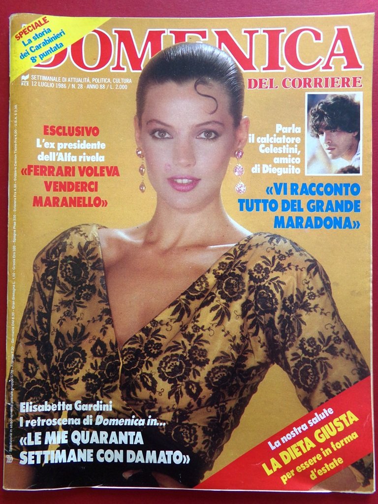 La Domenica del Corriere 12 Luglio 1986 Ferrari Maradona Gardini …