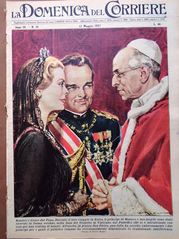La Domenica del Corriere 12 Maggio 1957 Isernia e Oristano … | Immagine Gallery 1