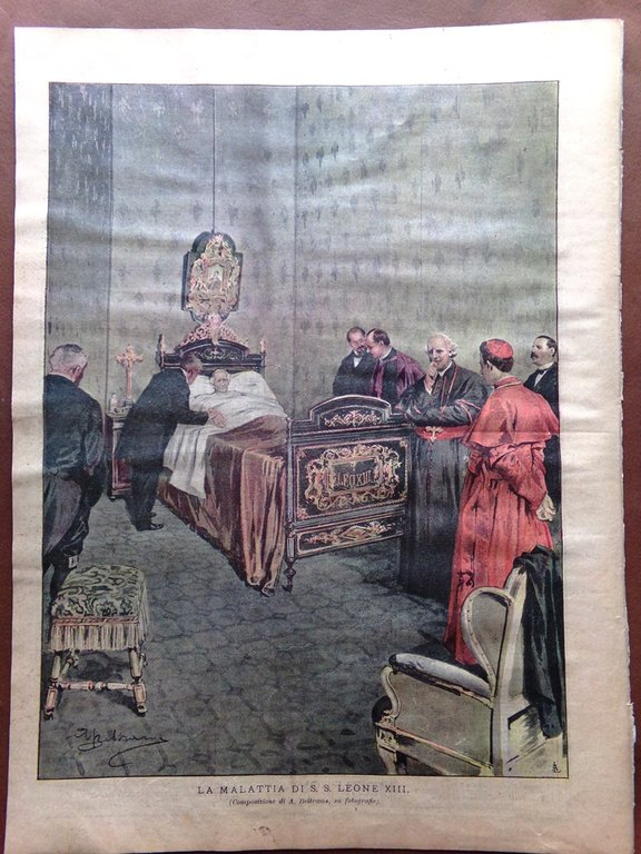 La Domenica del Corriere 12 Marzo 1899 Leone XIII Deroulede …