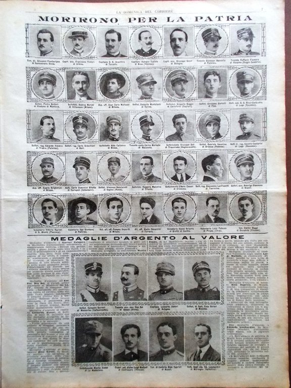 La Domenica del Corriere 12 Marzo 1916 WW1 Cadorna Teleferiche …
