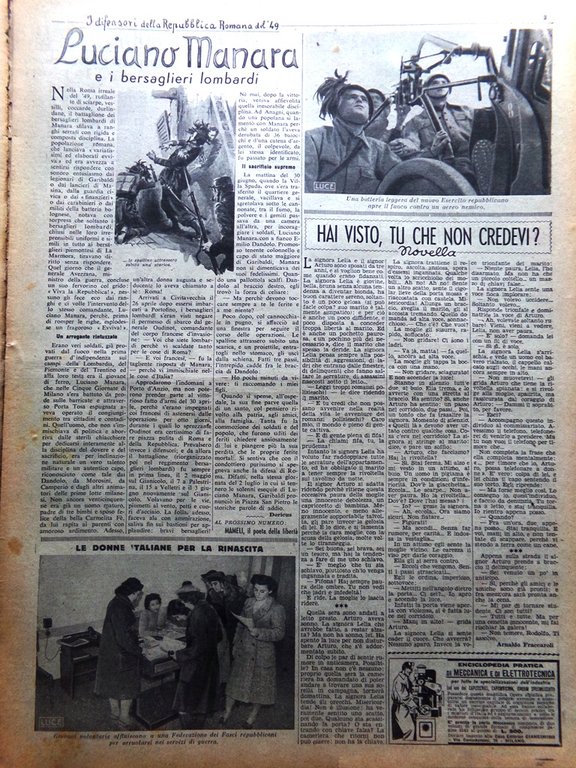 La Domenica del Corriere 12 Marzo 1944 WW2 Aviazione Tedesca …