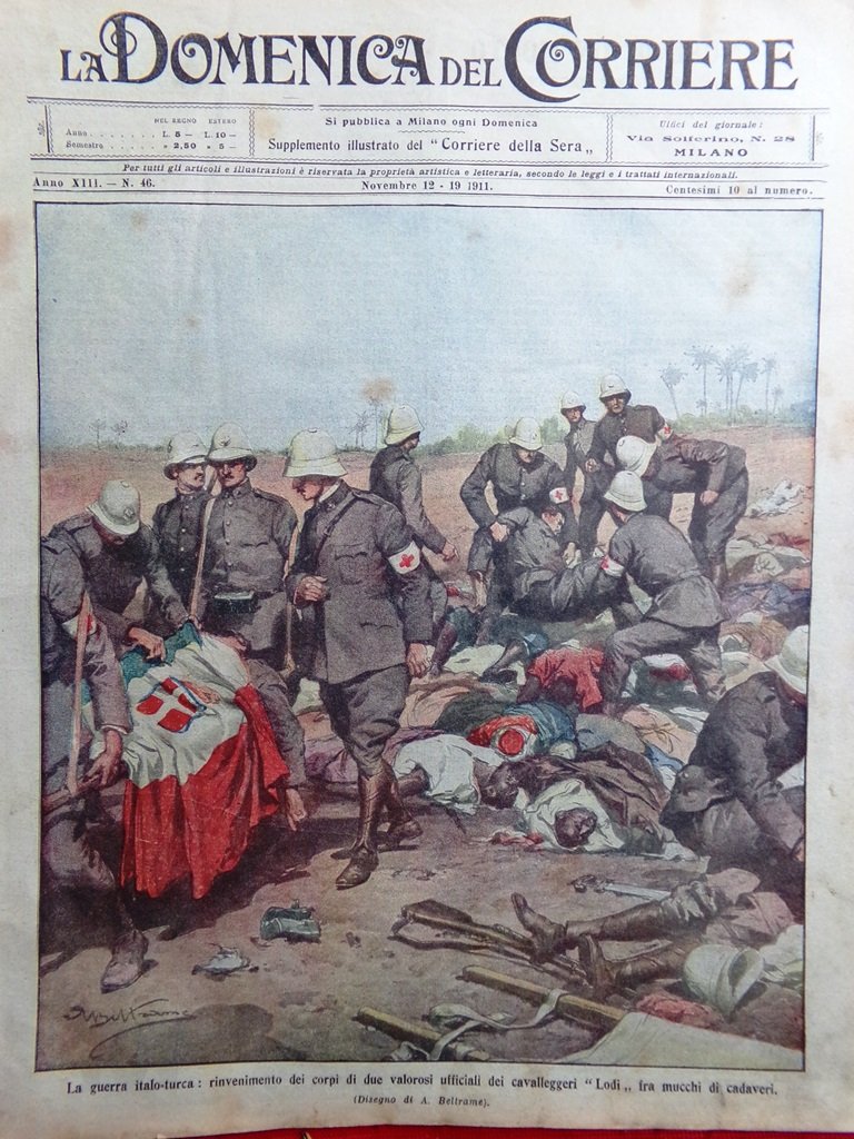 La Domenica del Corriere 12 Novembre 1911 Toscanella Tripoli Shangai …