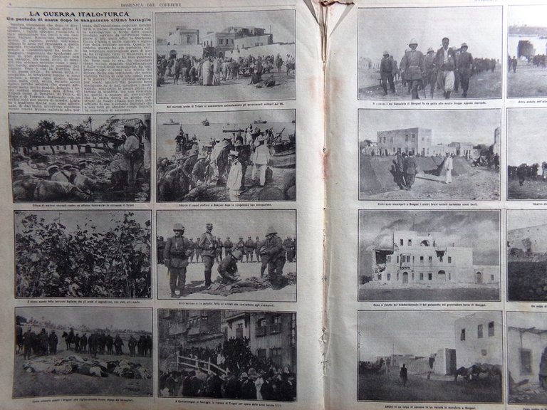 La Domenica del Corriere 12 Novembre 1911 Toscanella Tripoli Shangai …