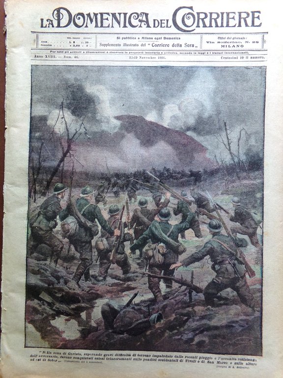 La Domenica del Corriere 12 Novembre 1916 WW1 Sebenico Gorizia … | Immagine Gallery 1