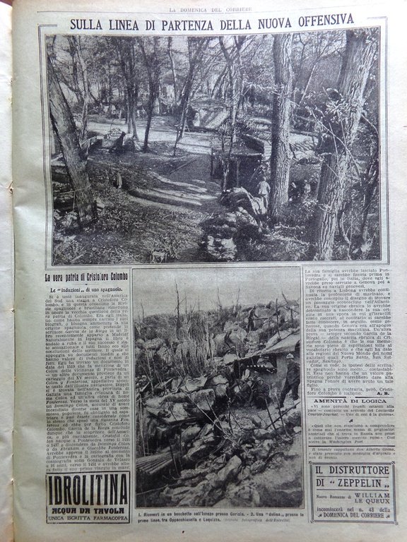 La Domenica del Corriere 12 Novembre 1916 WW1 Sebenico Gorizia …