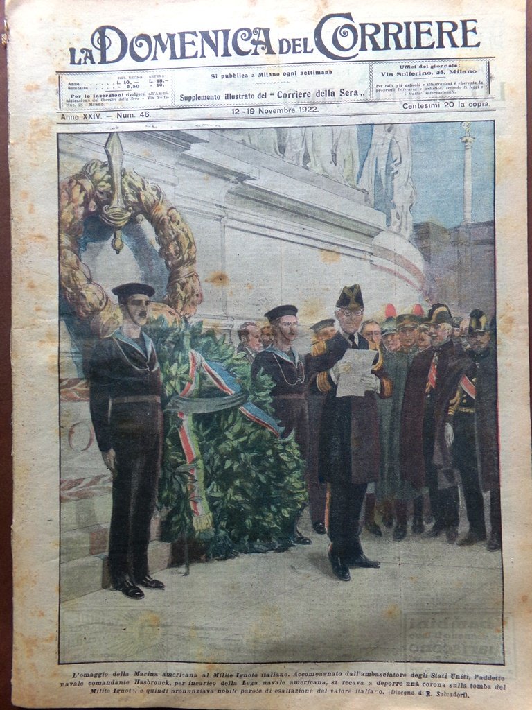 La Domenica del Corriere 12 Novembre 1922 La Mobilitazione Fascista …