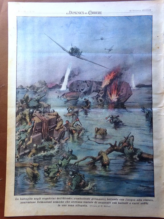 La Domenica del Corriere 12 Novembre 1944 WW2 Niam Niam …