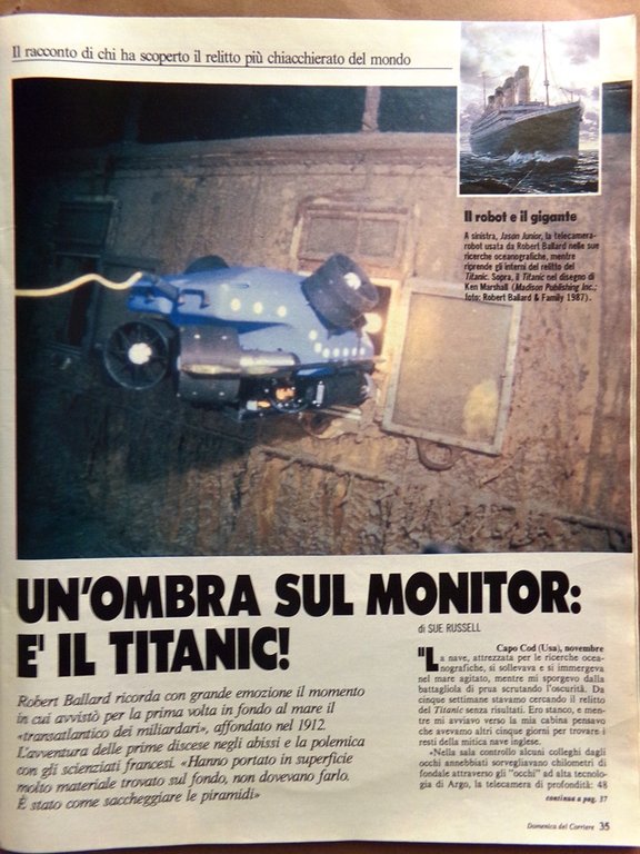 La Domenica del Corriere 12 Novembre 1987 Titanic Diana Carlo …