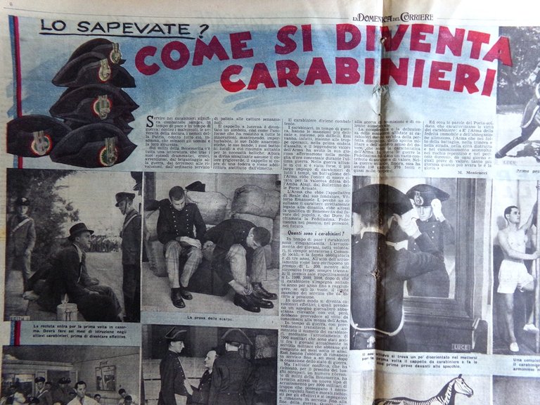 La Domenica del Corriere 12 Ottobre 1941 WW2 Carabinieri Romagna …