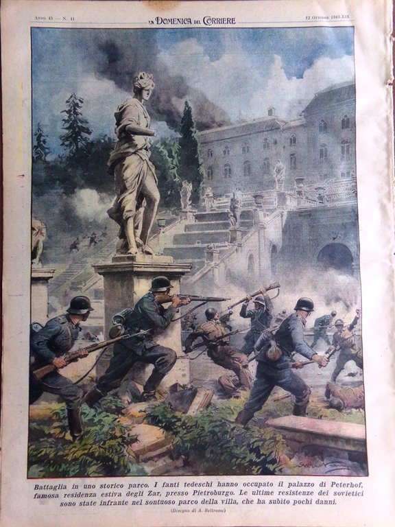 La Domenica del Corriere 12 Ottobre 1941 WW2 Carabinieri Romagna …