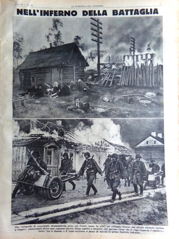 La Domenica del Corriere 12 Ottobre 1941 WW2 Carabinieri Romagna …