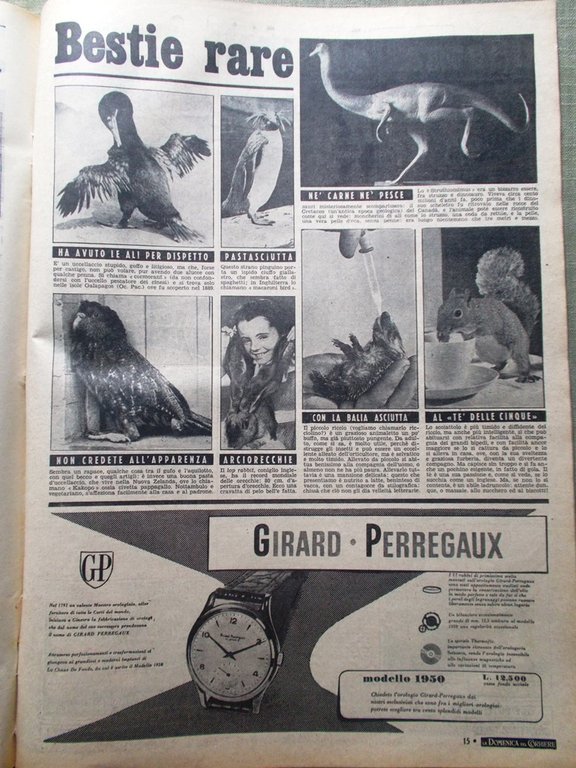 La Domenica del Corriere 12 Ottobre 1952 Cobb Loch Ness … | Immagine Gallery 4