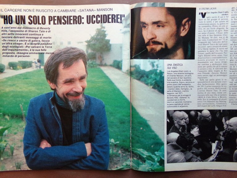La Domenica del Corriere 12 Ottobre 1989 Ultimo Numero Manson …