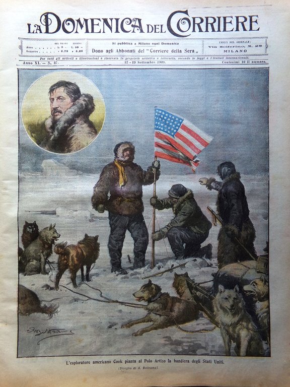 La Domenica del Corriere 12 Settembre 1909 Cook Polo Nord … | Immagine Gallery 1
