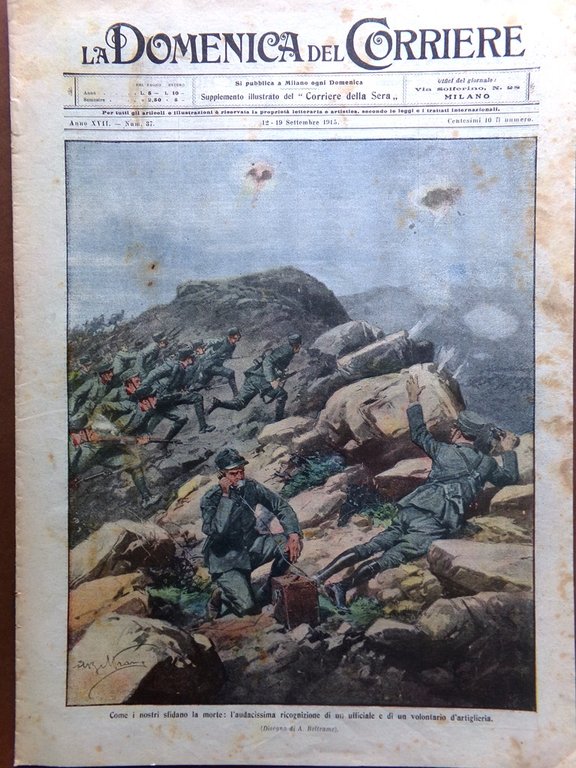 La Domenica del Corriere 12 Settembre 1915 WW1 Storo Ghiacciai … | Immagine Gallery 1