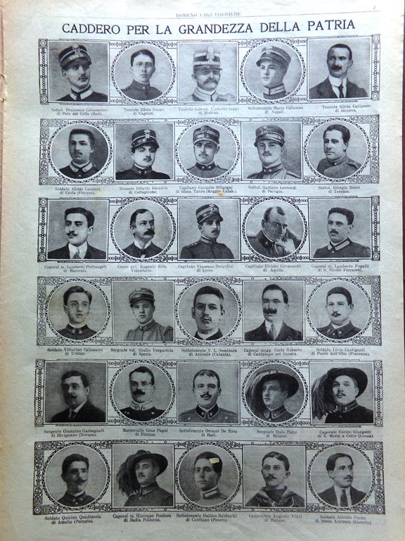 La Domenica del Corriere 12 Settembre 1915 WW1 Storo Ghiacciai …