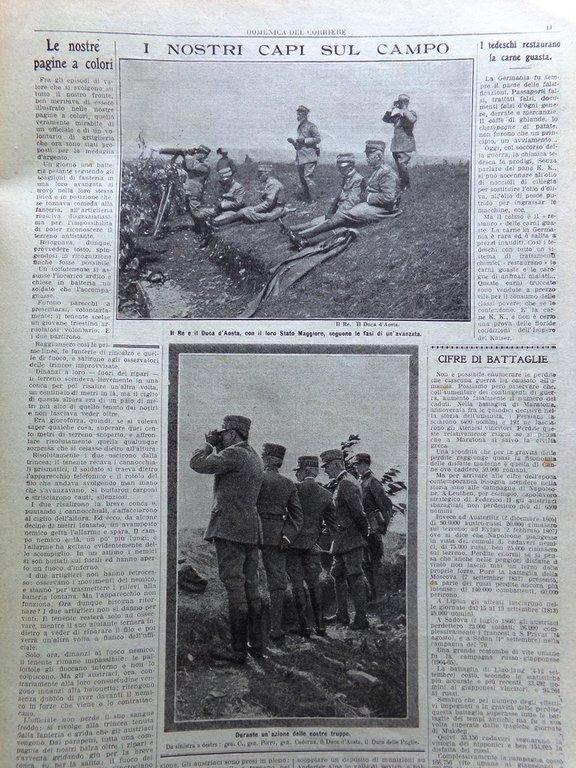 La Domenica del Corriere 12 Settembre 1915 WW1 Storo Ghiacciai …
