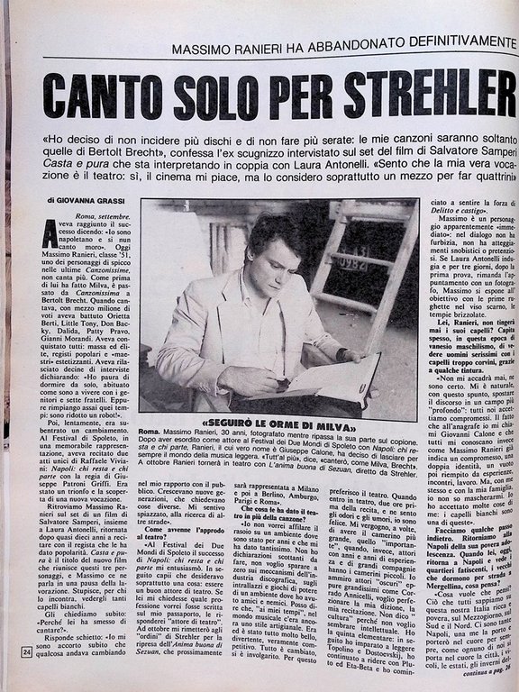 La Domenica del Corriere 12 Settembre 1981 Travolta Ranieri - …
