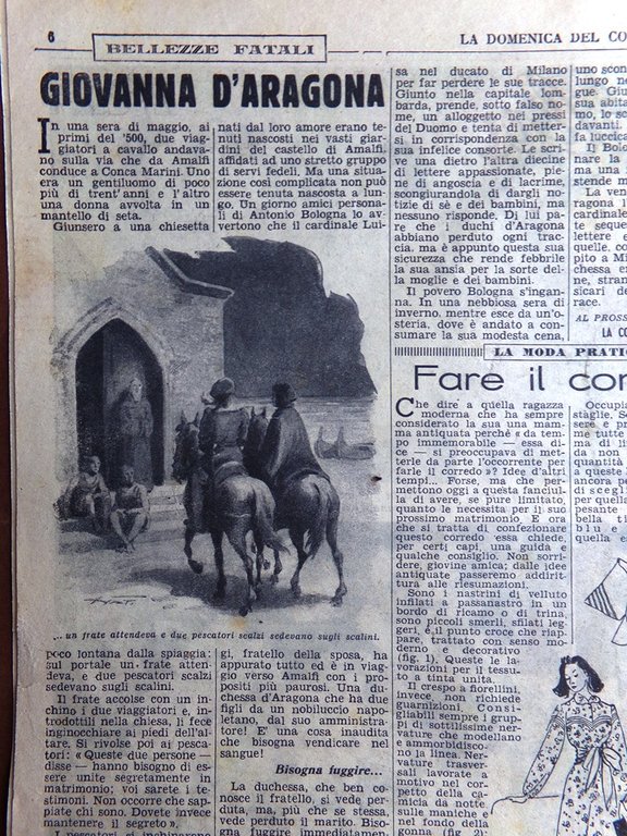 La Domenica del Corriere 13 Agosto 1944 WW2 Paola Scienza …