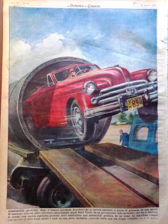 La Domenica del Corriere 13 Agosto 1950 Pisciotta Ritz Ava …