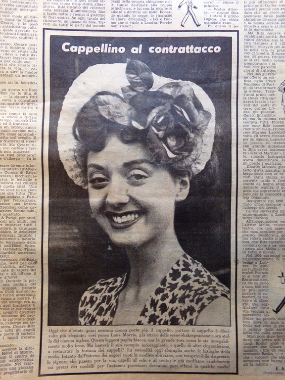 La Domenica del Corriere 13 Agosto 1950 Pisciotta Ritz Ava …