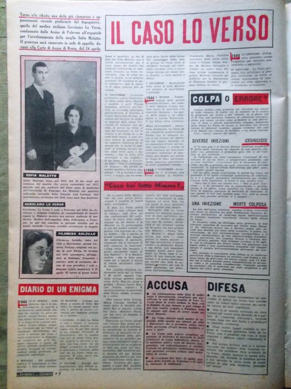 La Domenica del Corriere 13 Aprile 1952 Lo Verso Scomparsa … | Immagine Gallery 2