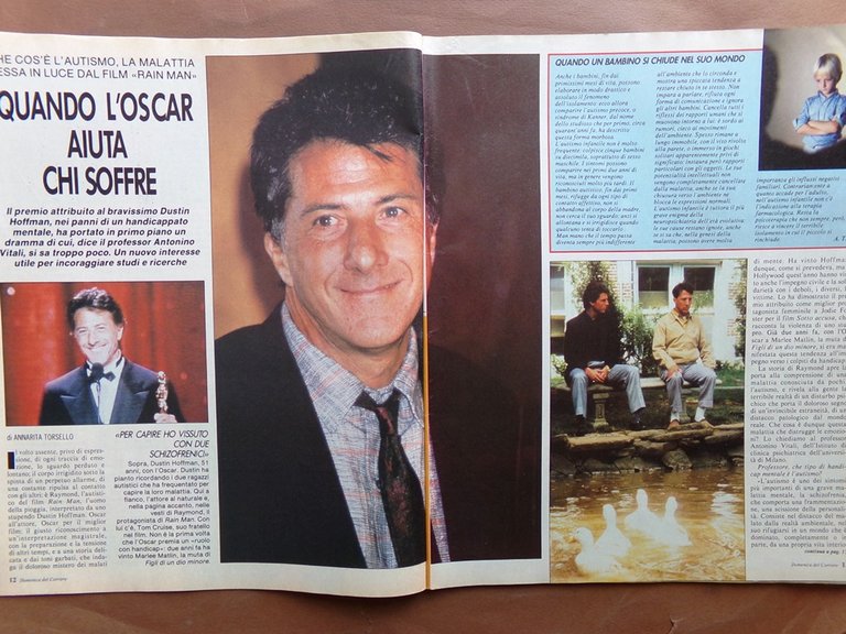 La Domenica del Corriere 13 Aprile 1989 Rain Man Autismo …