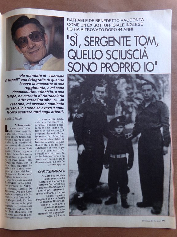 La Domenica del Corriere 13 Aprile 1989 Rain Man Autismo …