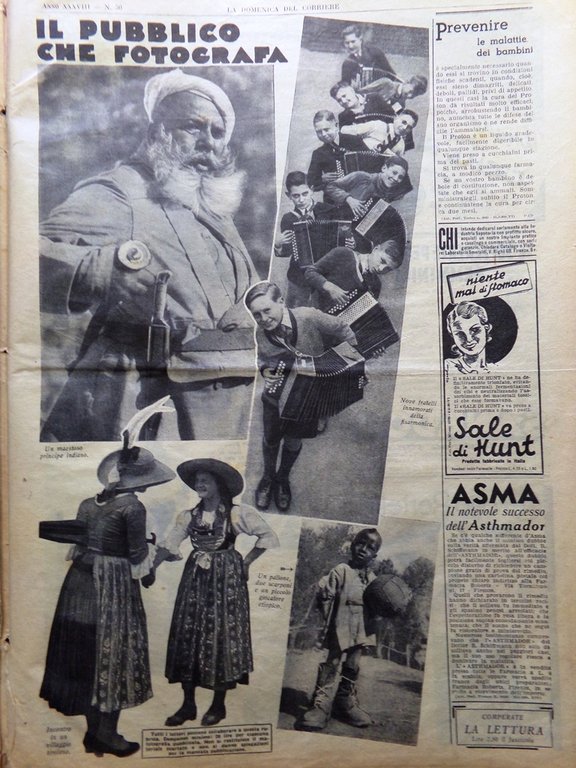 La Domenica del Corriere 13 Dicembre 1936 Edoardo Simpson Impero …